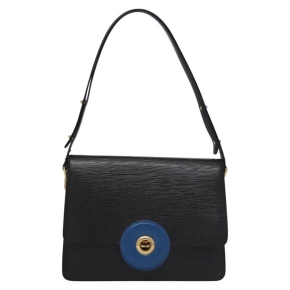 LOUIS VUITTON Epi Bicolor Free Run Shoulder Bag Black Blue - Picture 1 of 16